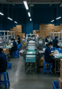 Chineses fazendo máscaras